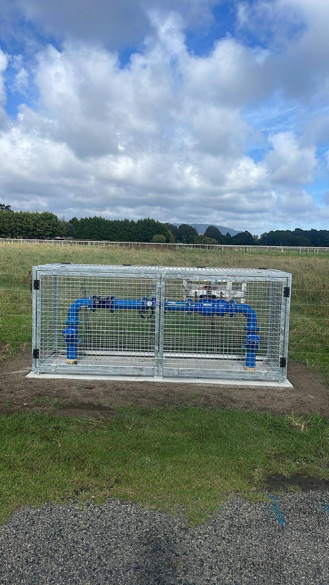 Backflow Preventer RPZ cage installation